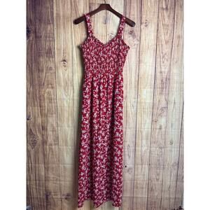 Amalli Talli Maxi Dress Floral Rust Red Women's Size S